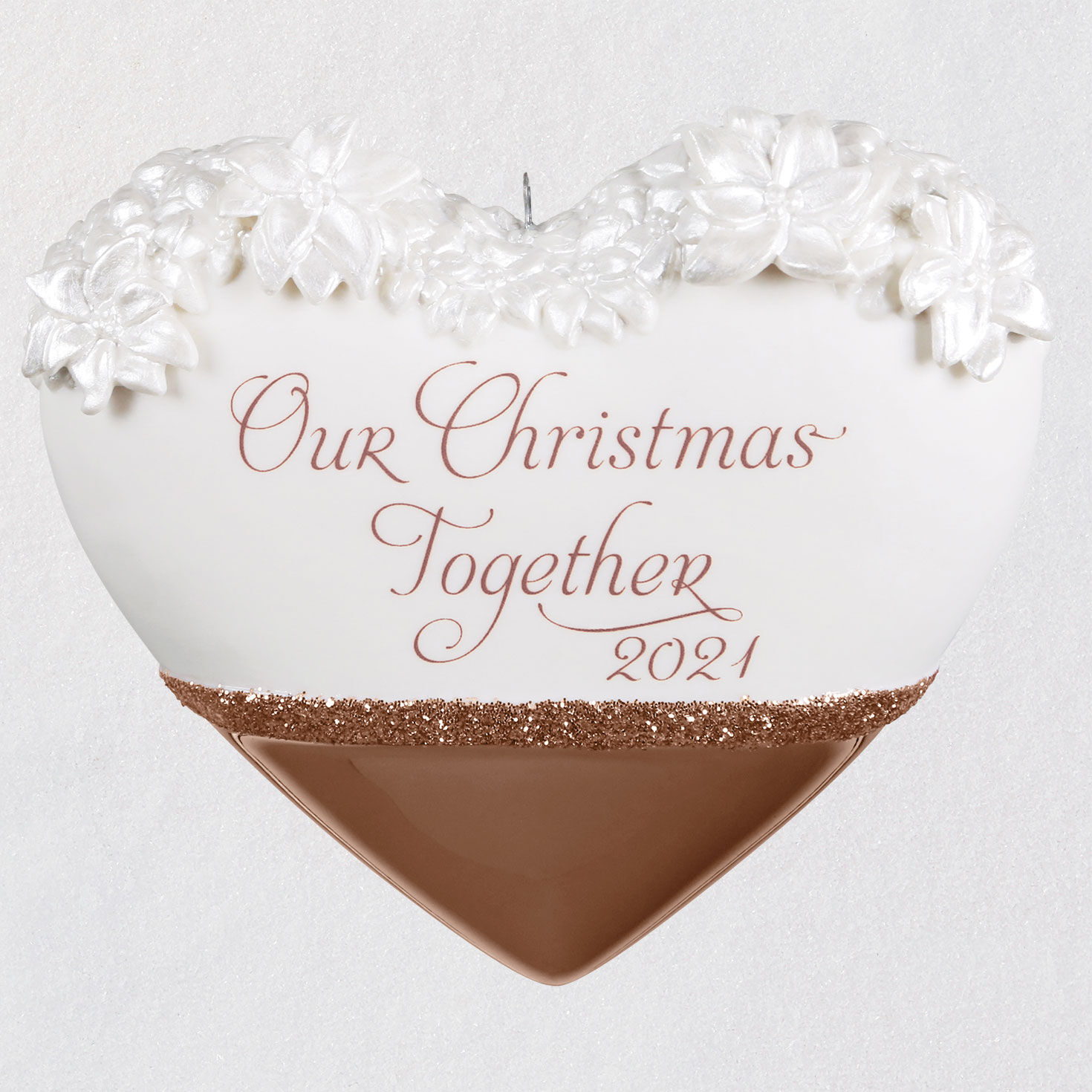 Hallmark Our Christmas Together Ornament 2021 Our Christmas Together Heart 2021 Porcelain Ornament Keepsake Ornaments Hallmark