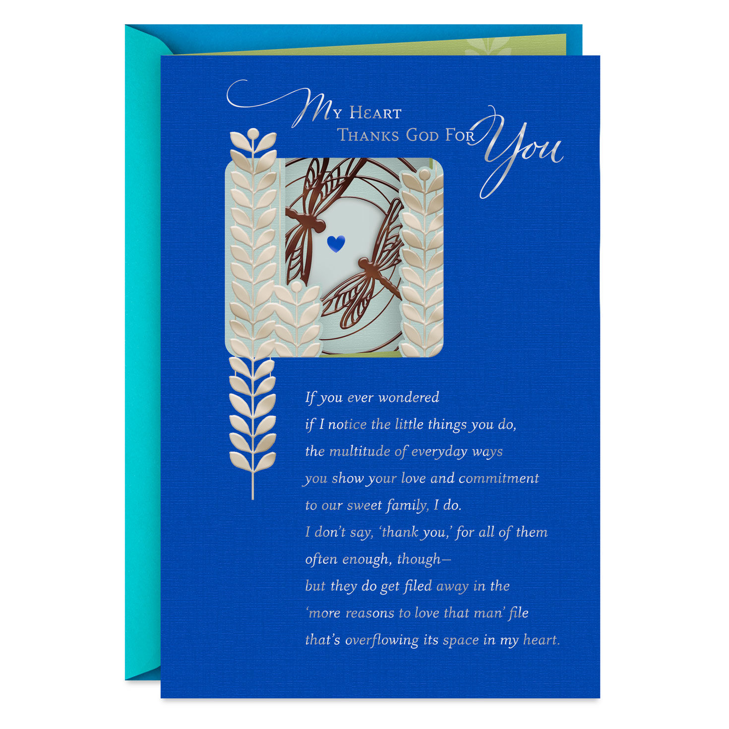 My Heart Thanks God for You Religious Father's Day Card for Husband