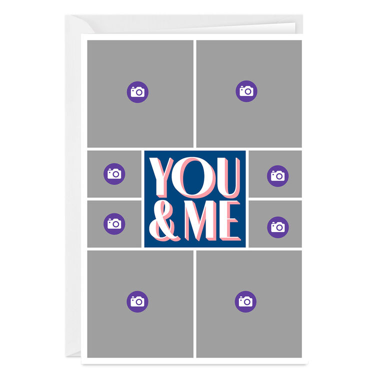You & Me Photo Collage Folded Love Photo Card  image number 3