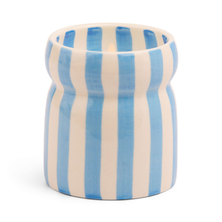 Paddywax Lost at Sea Blue-Striped Cabana Candle, 6.5 oz.