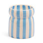 Citrus and Eucalyptus Blue-Striped Ceramic Candle  image number 1