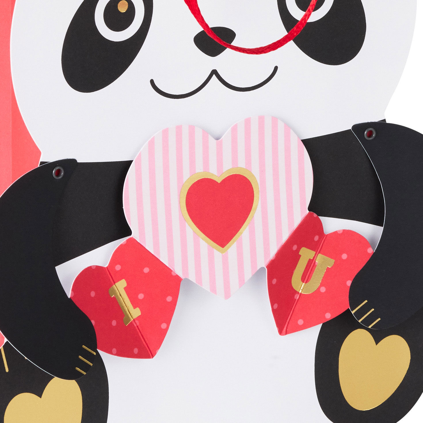 Cute Panda With Heart Valentine's Day Gift Bag front detail image number 5