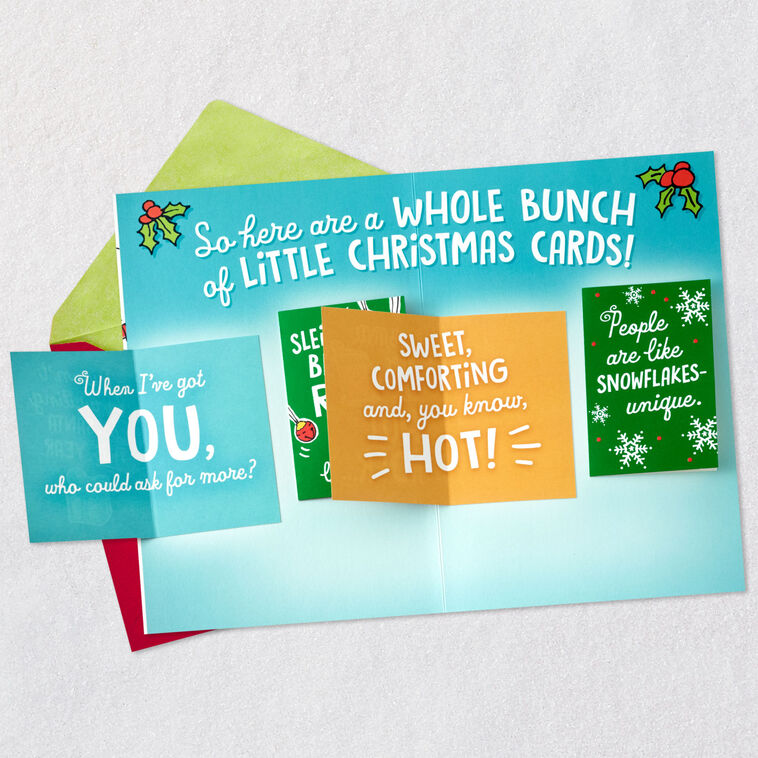 Woman on Couch Funny Christmas Card for Husband Open card with envelope image number 5