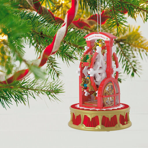 Christmas Carnival Festive Ferris Wheel Musical Ornament With Light and Motion, 