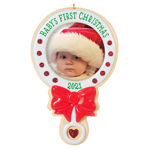 Baby's First Christmas 2021 Photo Frame Ornament, , large image number 7