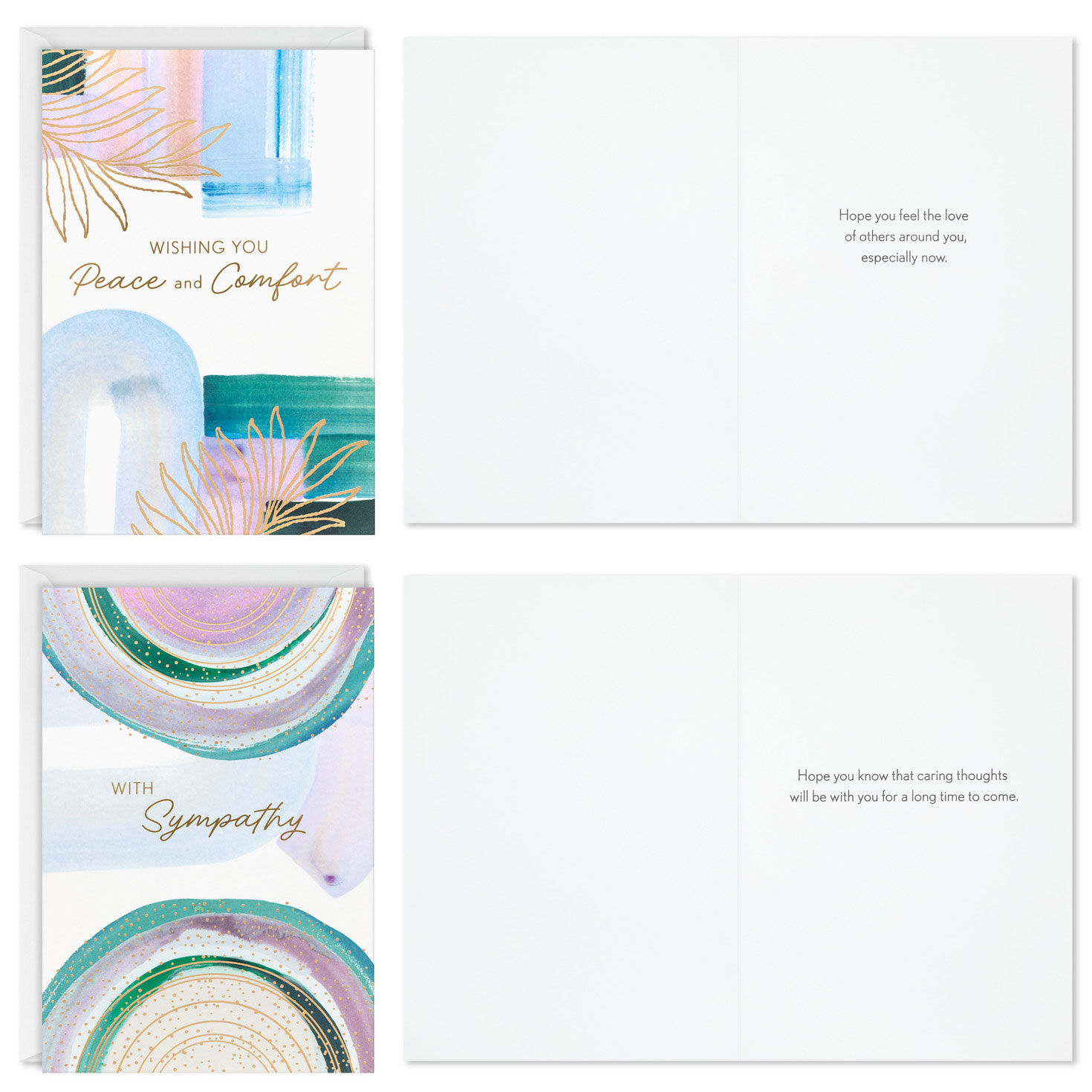 Abstract Pastel Art Sympathy Cards Assortment card front with sentiment image number 3