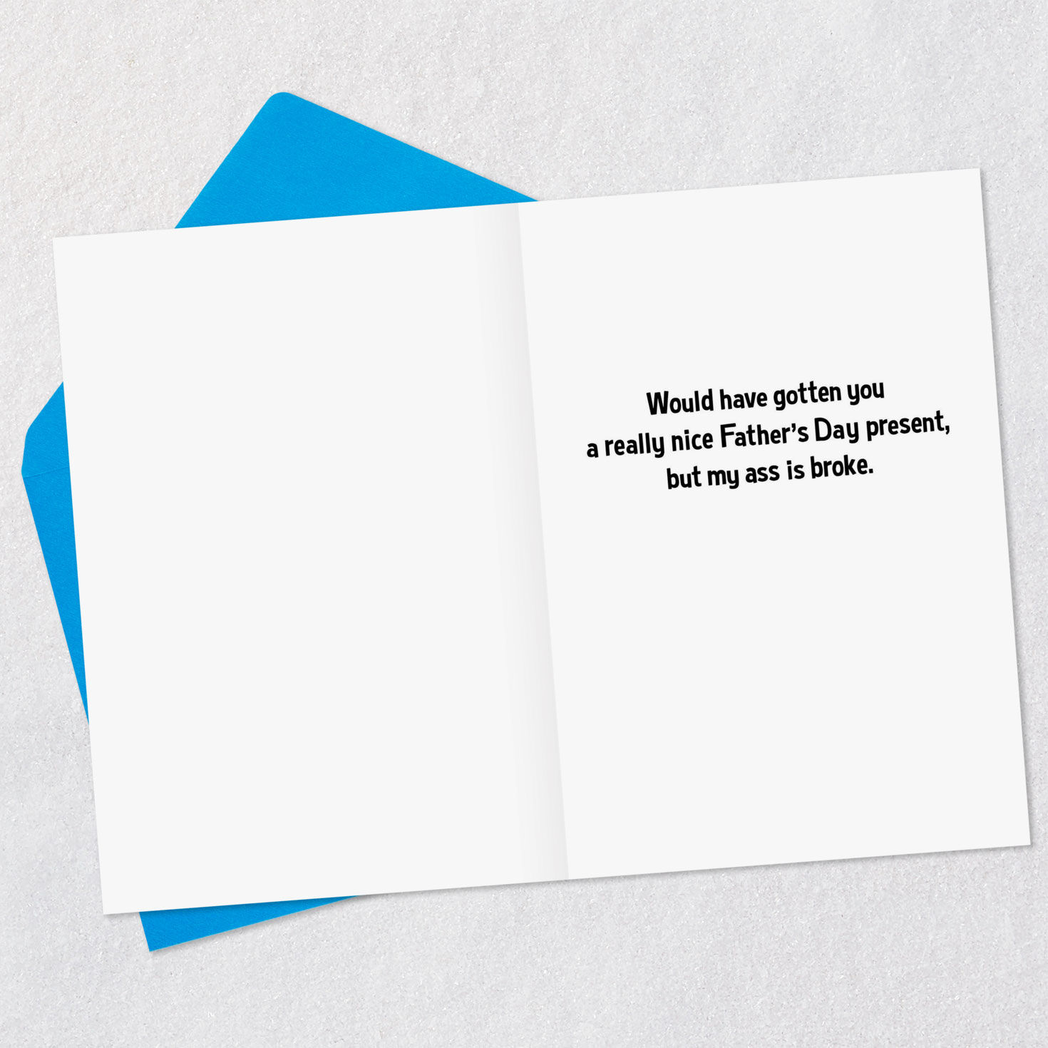 Donkey on Crutches Father's Day Card Open Card with Envelope image number 3