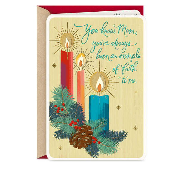 You're an Example of Faith Christmas Card for Mom