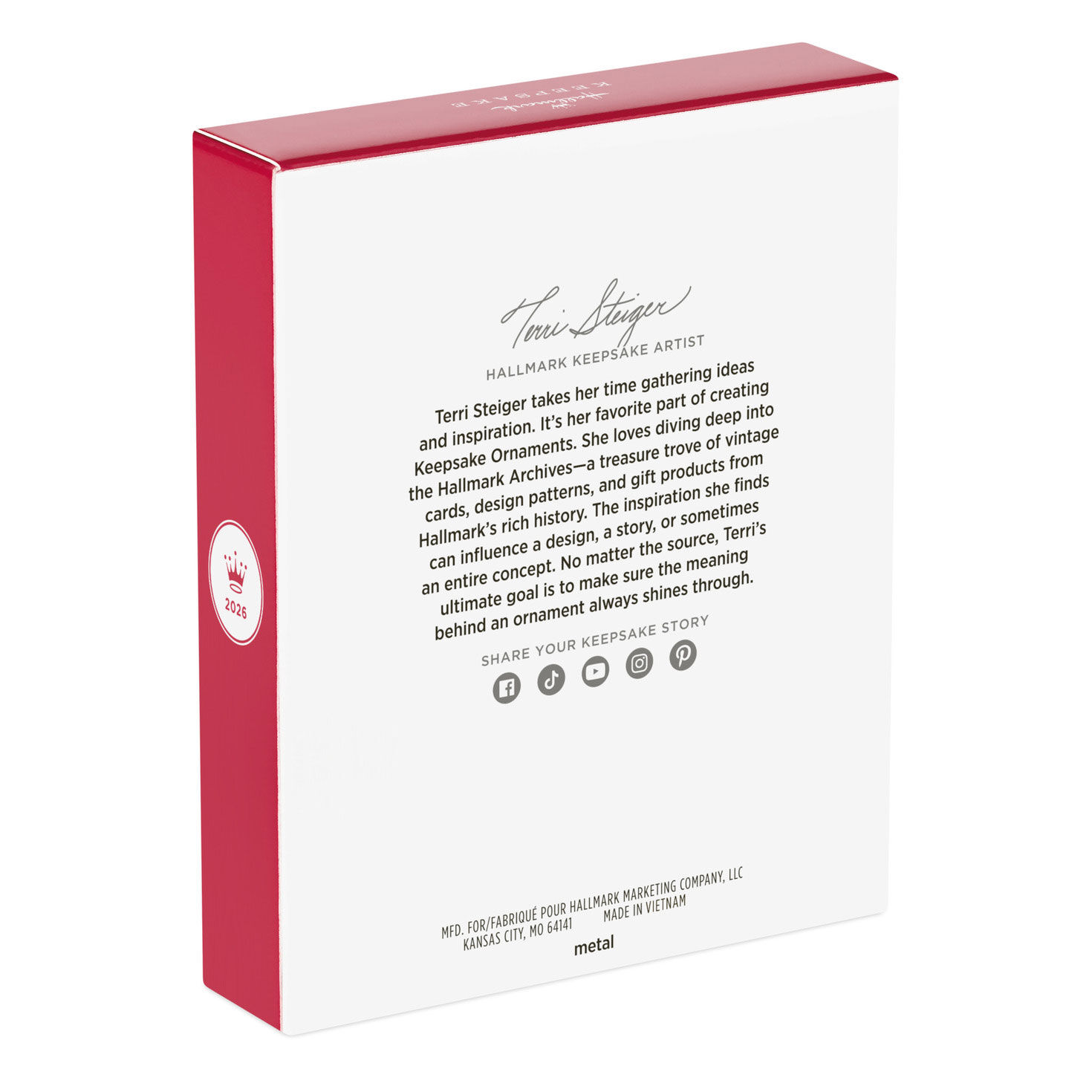 Blue and Gold Nativity Keepsake Ornament  image number 8