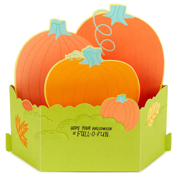 Pumpkin Patch 3D Pop-Up Halloween Card With Stickers, , large image number 4