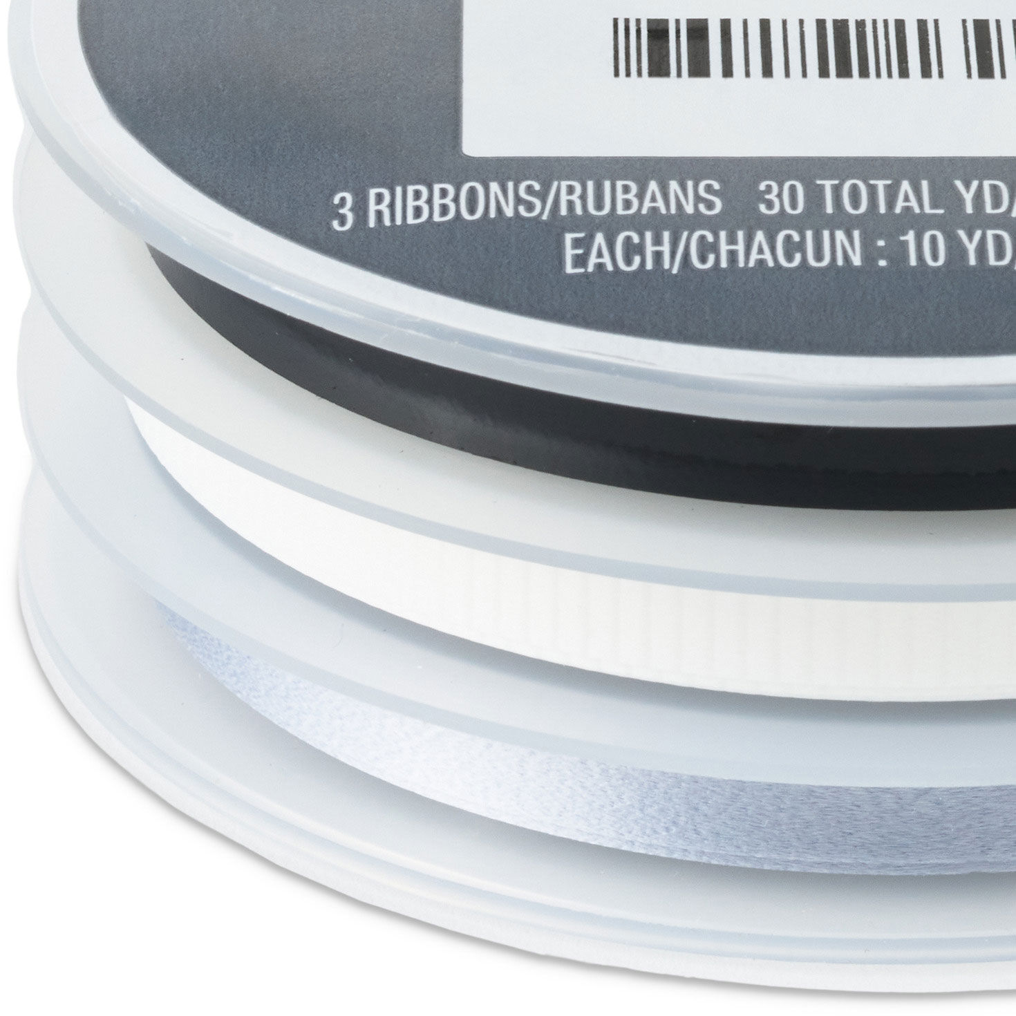 White/Gray/Black Curling Ribbons closeup view image number 3