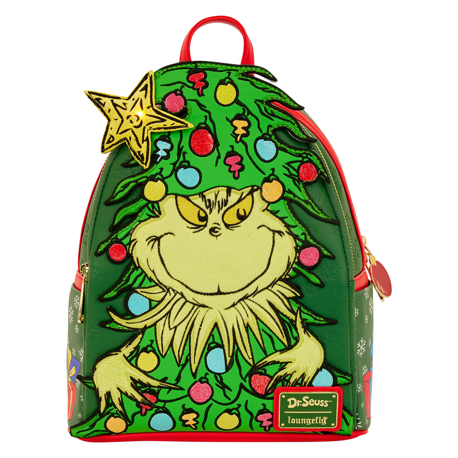 Loungefly Dr. Seuss Grinch Christmas Tree Light-Up Mini Backpack for only USD 80.00 | Hallmark