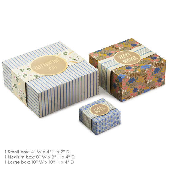 4", 8" and 10" Floral 3-Pack Gift Boxes With Bands, , large image number 4