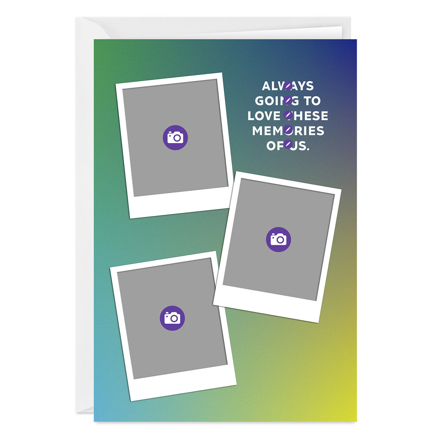 Personalized Instant Photo Collage Blank Photo Card  image number 3