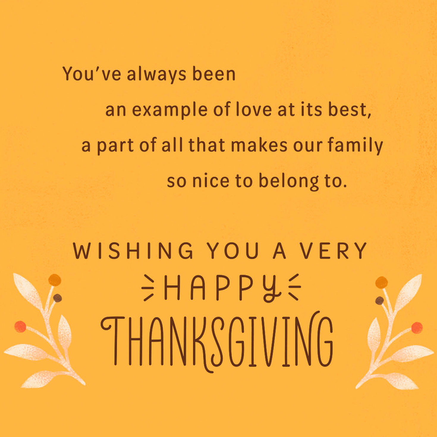 You're an Example of Love Thanksgiving Card for Aunt, , large image number 2