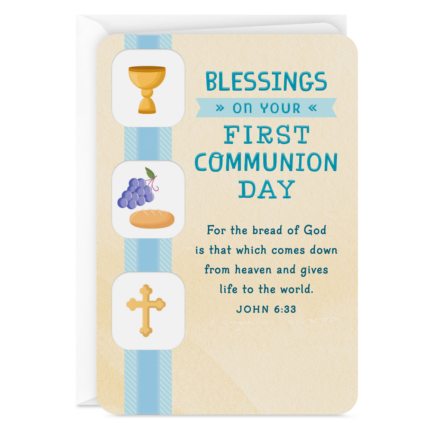 May You Feel Jesus' Presence First Communion Card