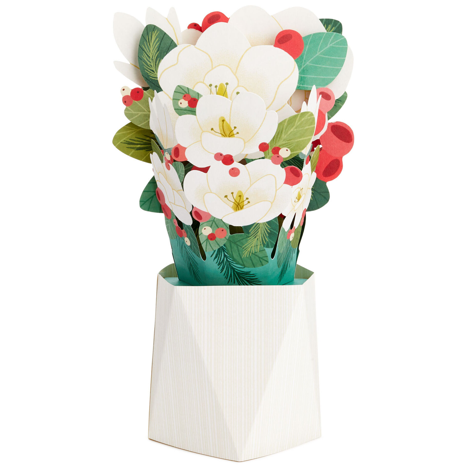 Magnolia Flower Bouquet 3D PopUp Holiday Card Greeting Cards Hallmark