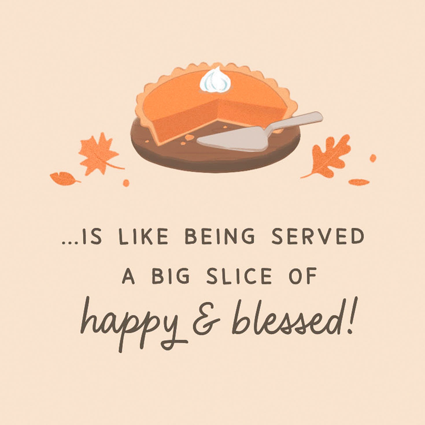 Raccoons With Pie Thanksgiving Card for Couple Sentiment image number 2