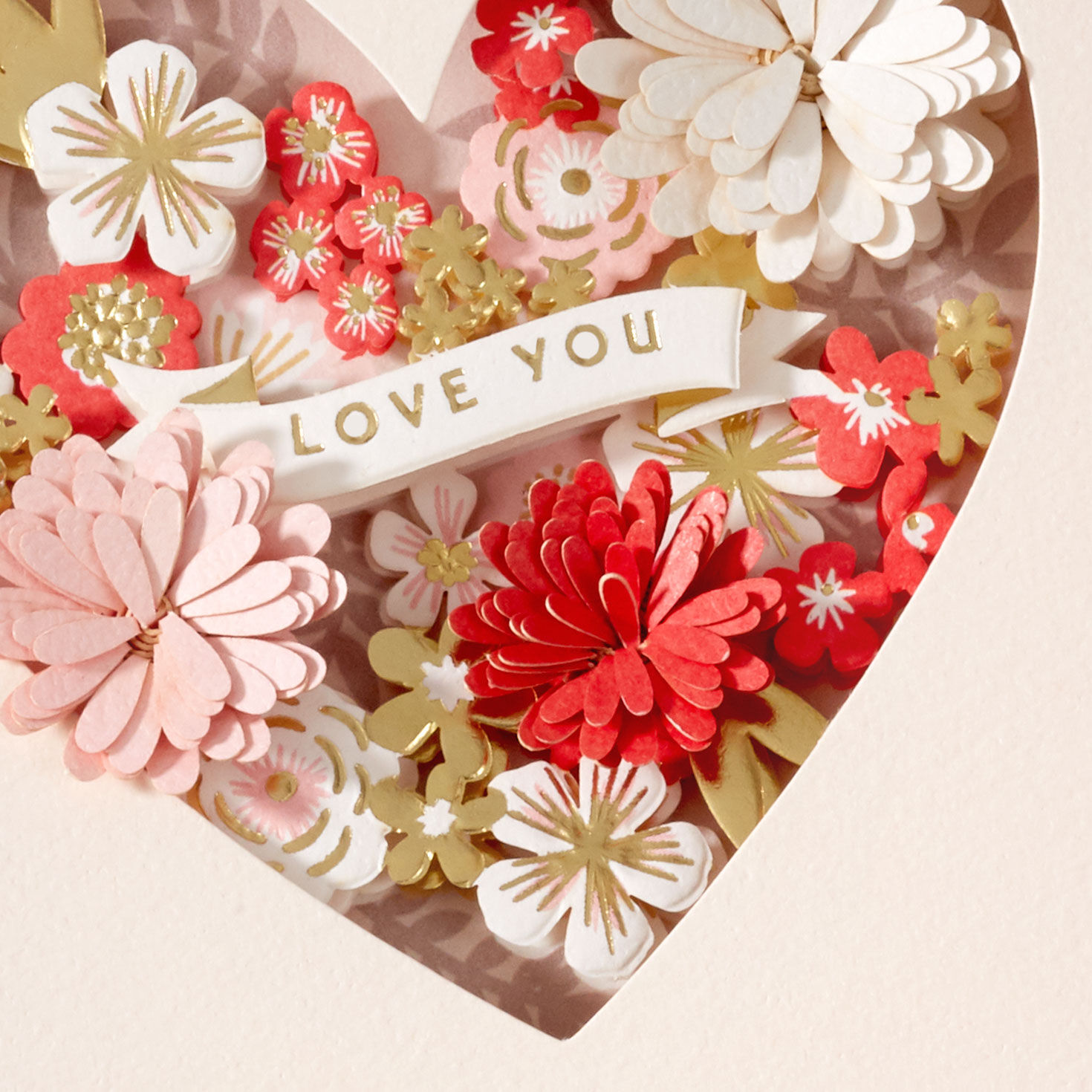Heart and Flowers Love Valentine's Day Card Card Front Detail image number 5