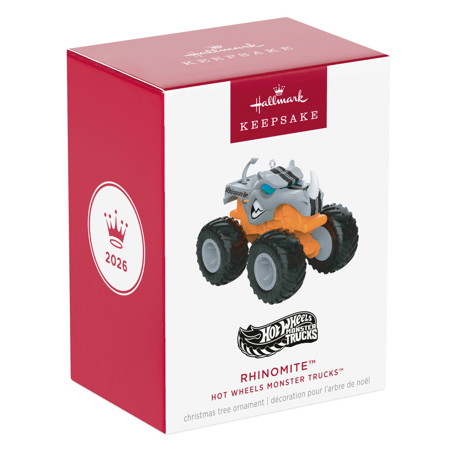 Orange Gray Hot Wheels Monster Truck Ornament Package Front image number 7