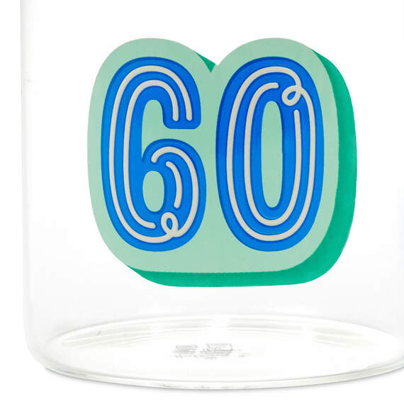 Glass 60th Birthday Mug, 17.5 oz., , large image number 3