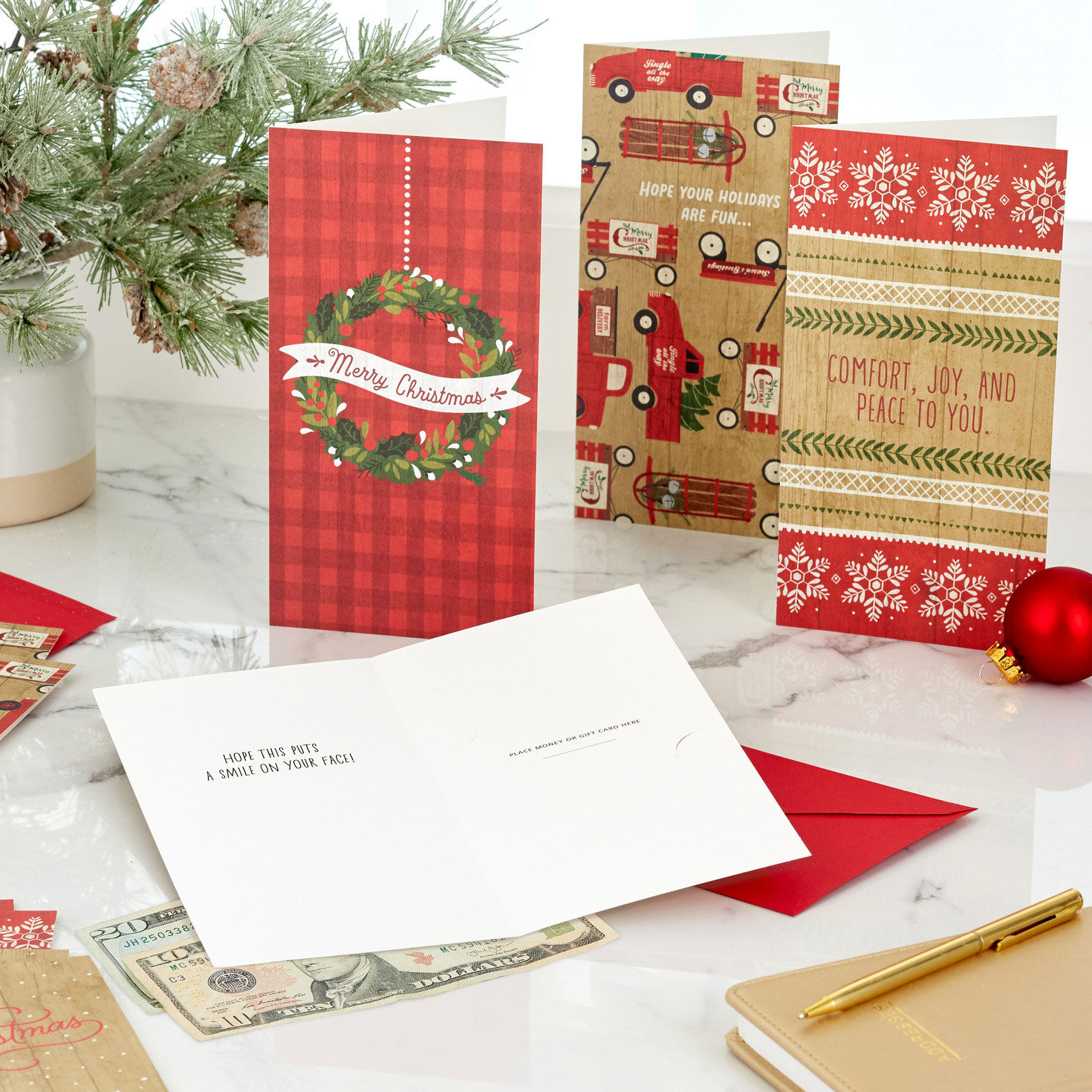 Rustic Charm Christmas Card Bulk Assortment in use image number 8