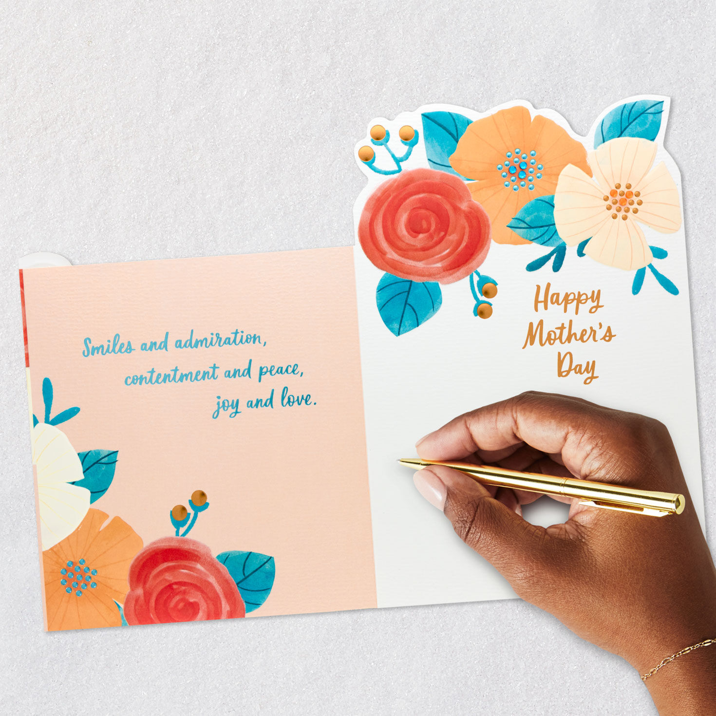 Sparkly Flowers Mother's Day Card From All Signing card image number 7