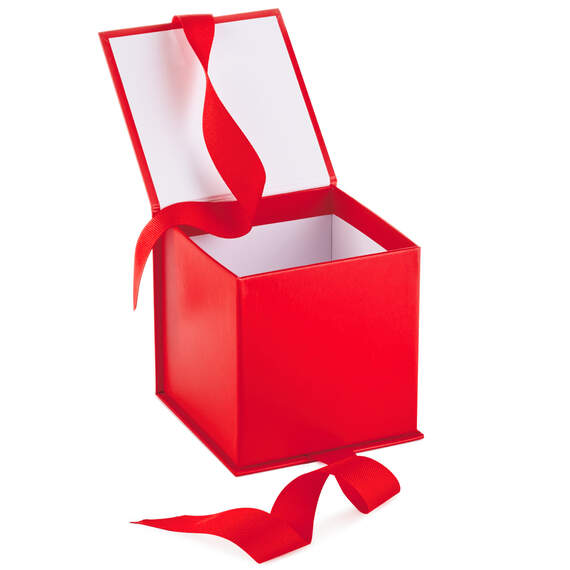 Red Small Gift Box With Shredded Paper Filler, , large image number 4