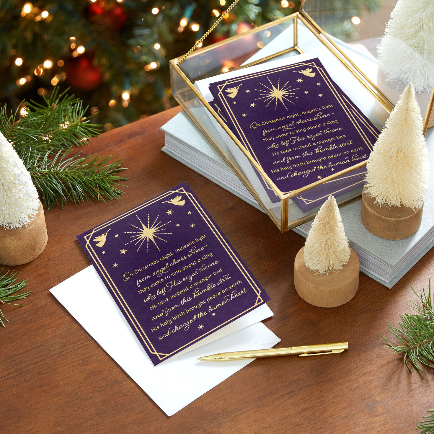Angels DaySpring Religious Christmas Cards in use image number 8
