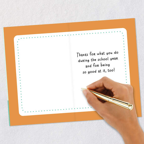 You're the Best Thank-You Card for School Worker From Kid, , large image number 6