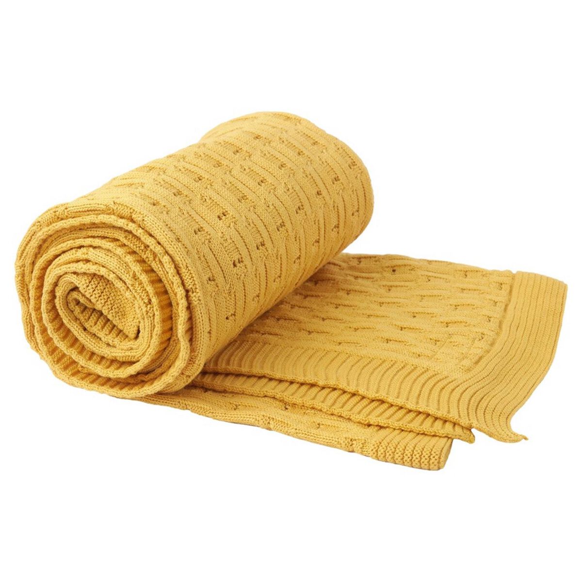 Gold Knit Throw Blanket Pillows & Blankets Hallmark