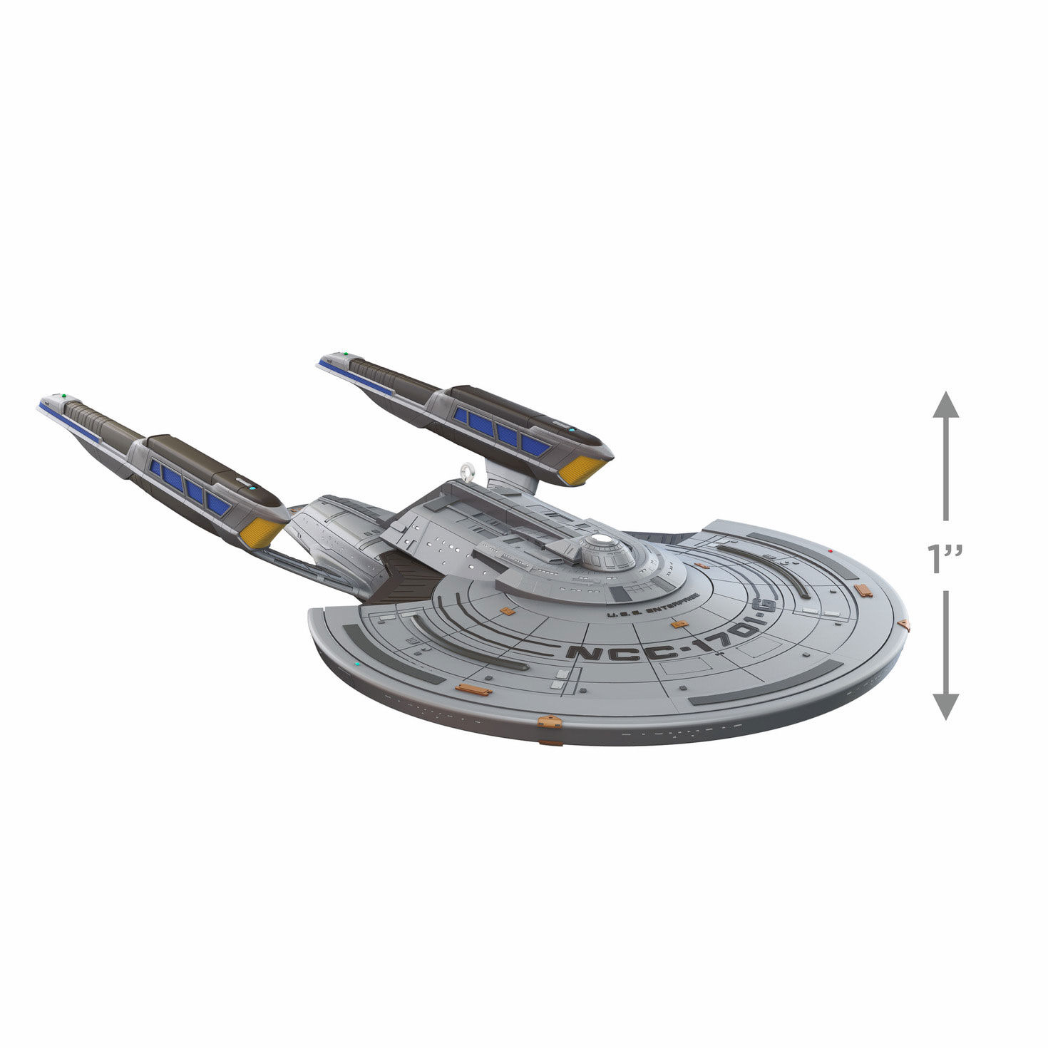 Star Trek Spaceship Keepsake Ornament measurement image number 3