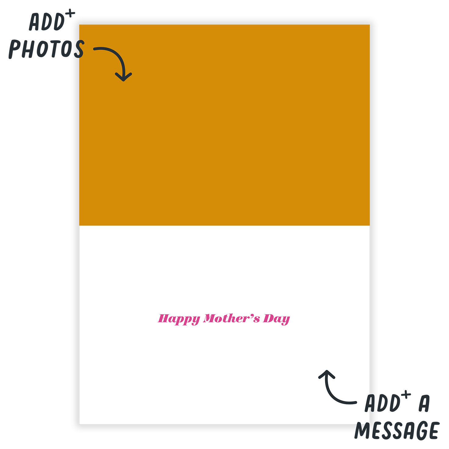 Pride and Joy Personalized Mother's Day Card Open Card indicating personalization image number 3