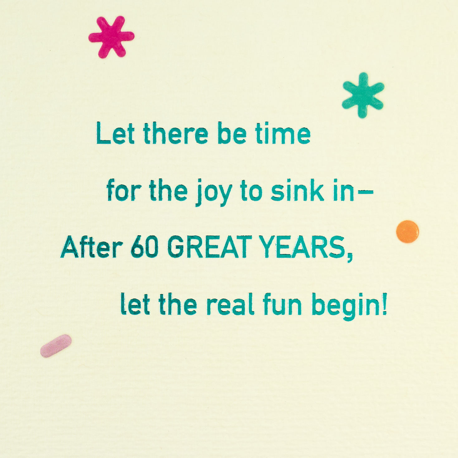 Numeral Candles and Sprinkles 60th Birthday Card Sentiment image number 3