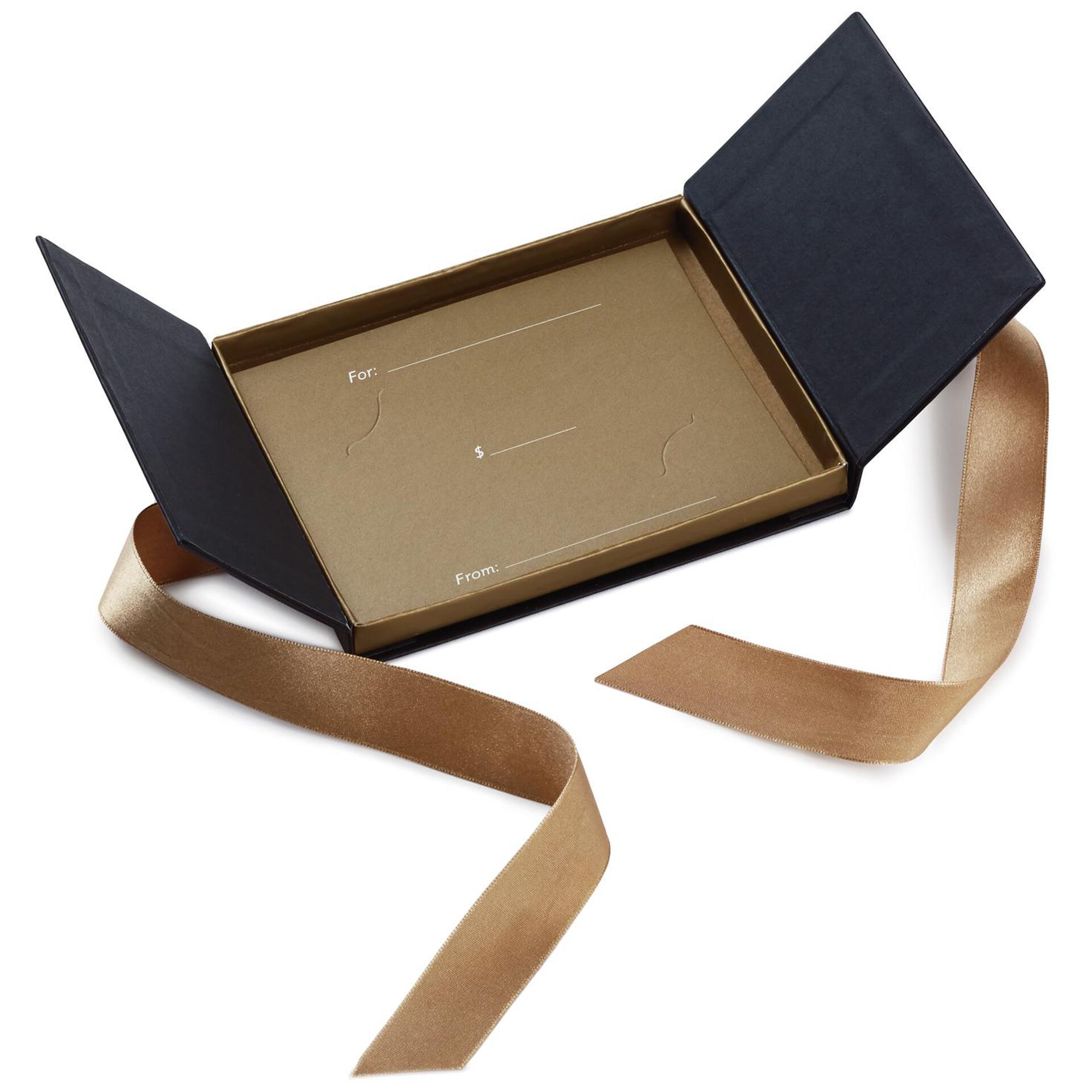 Black and Gold Gift Card Holder Box With Bow Gift Card Holders Hallmark
