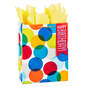 13" Happy Birthday Dots Large Gift Bag With Tissue Paper, , large image number 1