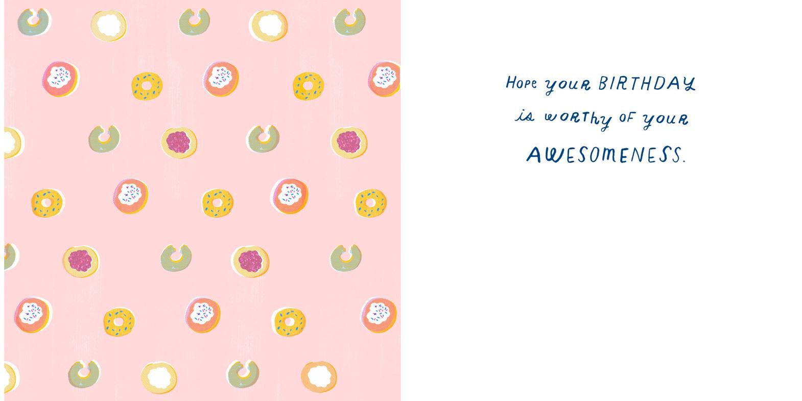 Unicorns and Donuts Birthday Card