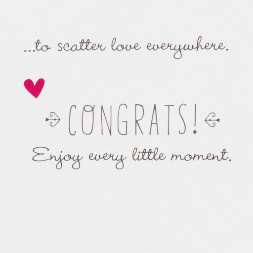 Scatter Love Everywhere Baby Girl Card, 