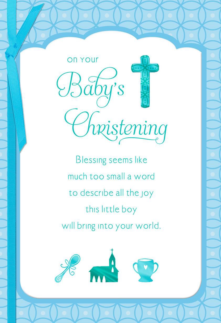 Blue Cross Baby Boy Christening Card - Greeting Cards - Hallmark