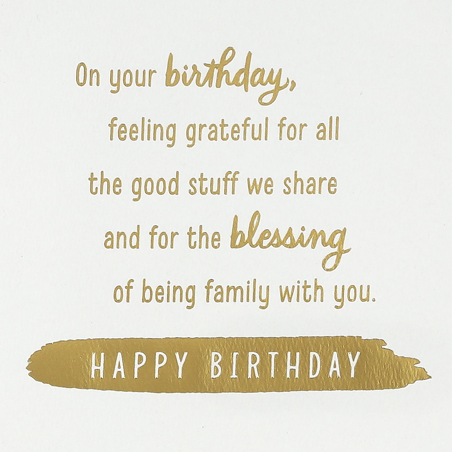 Lettering on Slate Blue Family Birthday Card sentiment image number 2