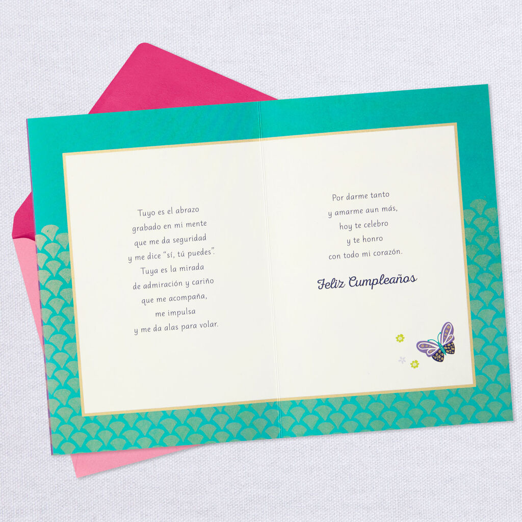Your Voice Spanish Language Birthday Card For Mom Greeting Cards