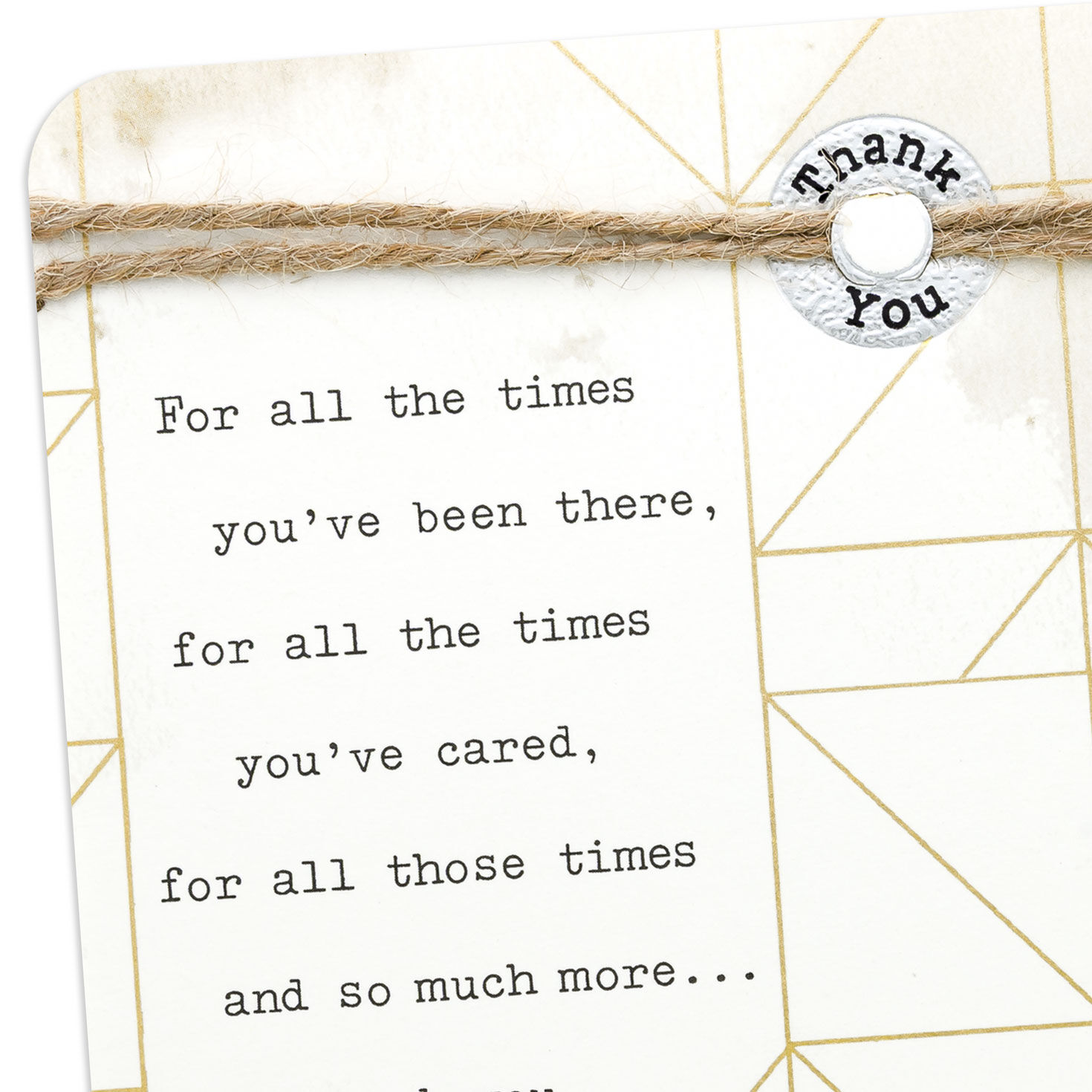 Thank You Token on Jute Twine Father's Day Card Card Front Detail image number 4