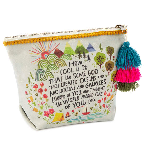 Natural Life God Created You Canvas Zipper Pouch, , large image number 1