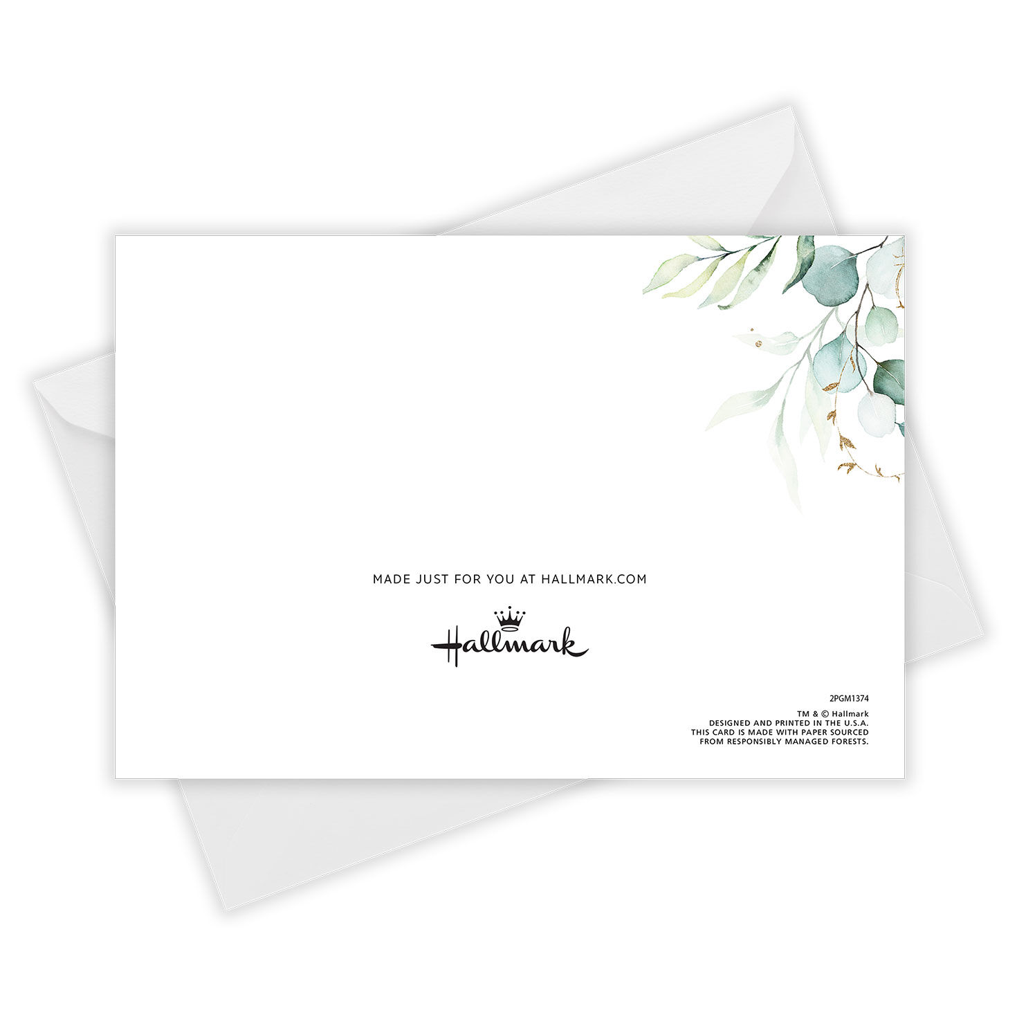 Personalized Watercolor Green Eucalyptus Card  image number 4