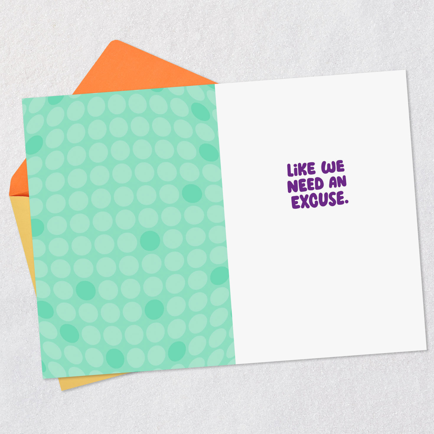 Colorful Letters on Purple Funny Congrats Card Open Card with Envelope image number 3