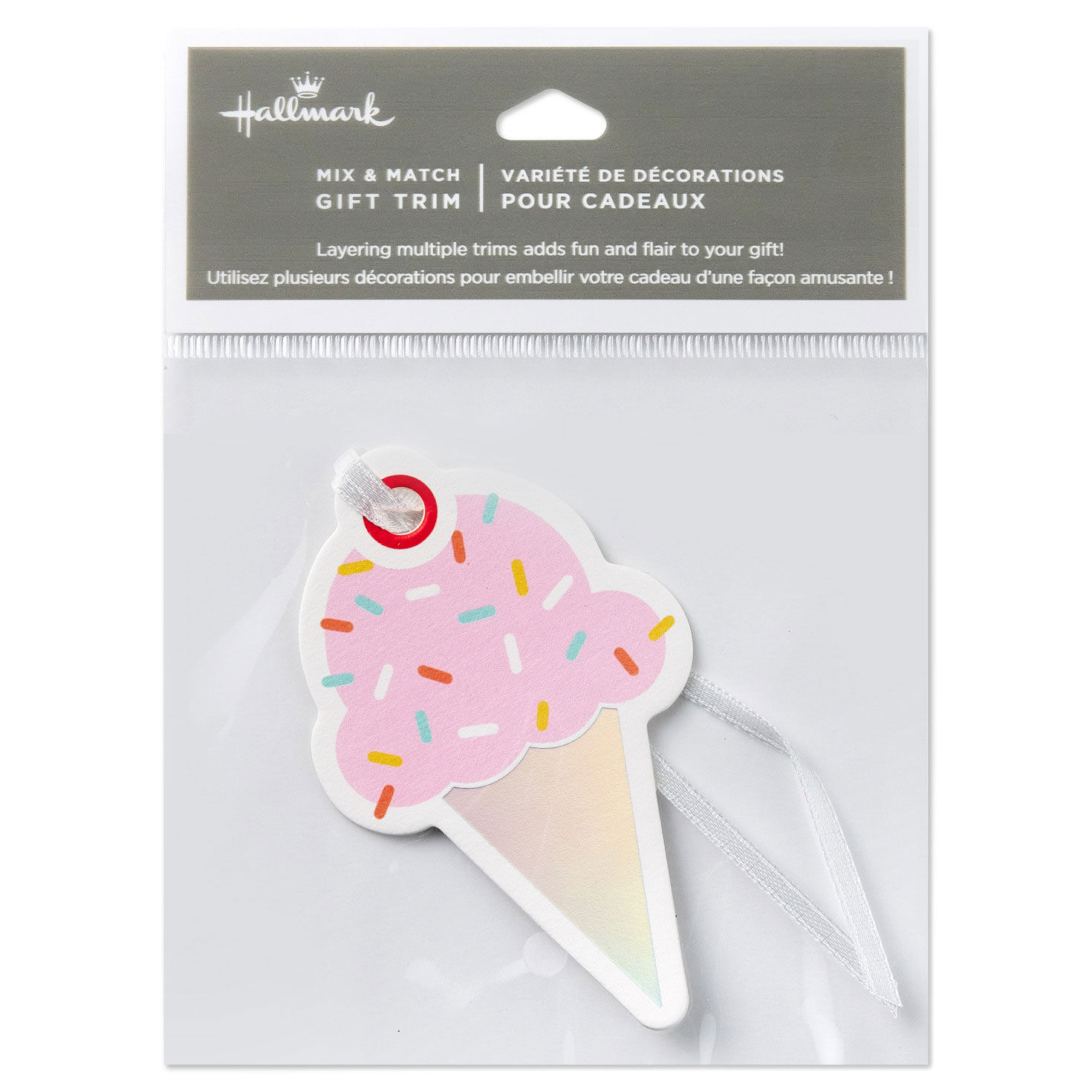 Ice Cream Cone With Sprinkles Die-Cut Gift Tag package front image number 6