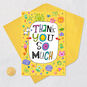 Flower and Dog Doodles Thank You Card Card Front with Envelope and Gold Seal image number 5