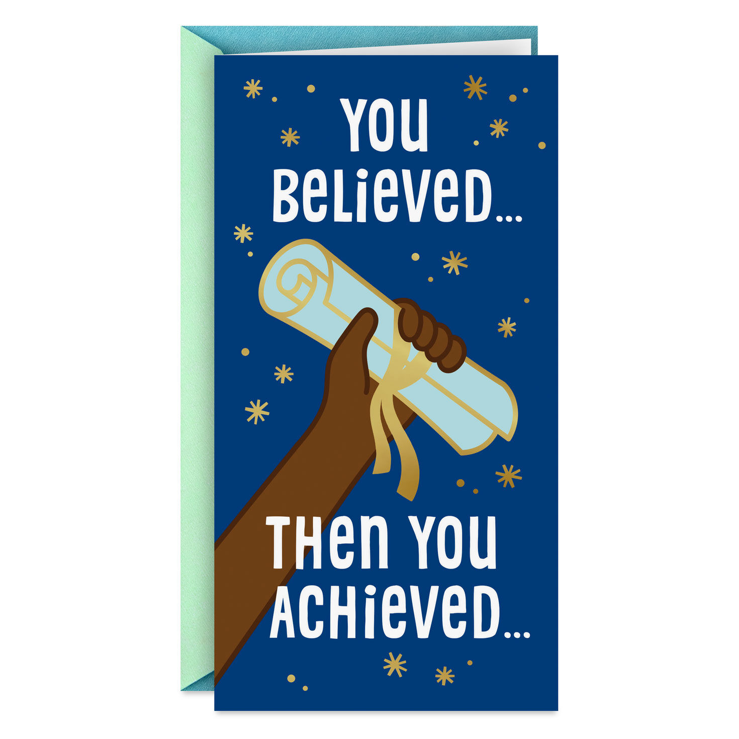 You Believed, Achieved, Received Money Holder Graduation Card