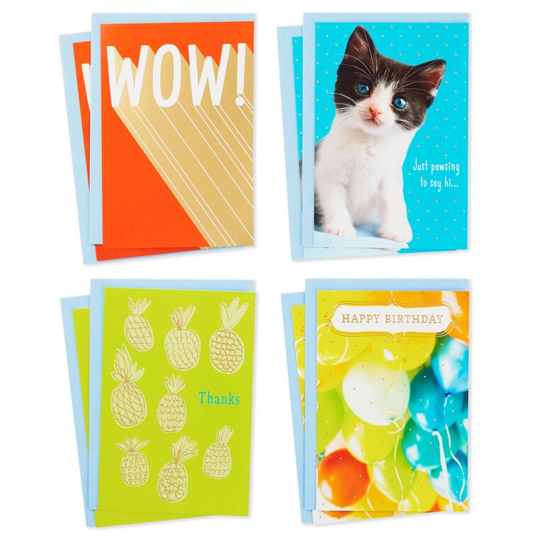 Cheery and Bright Assorted Multi-Occasion Cards, Pack of 8