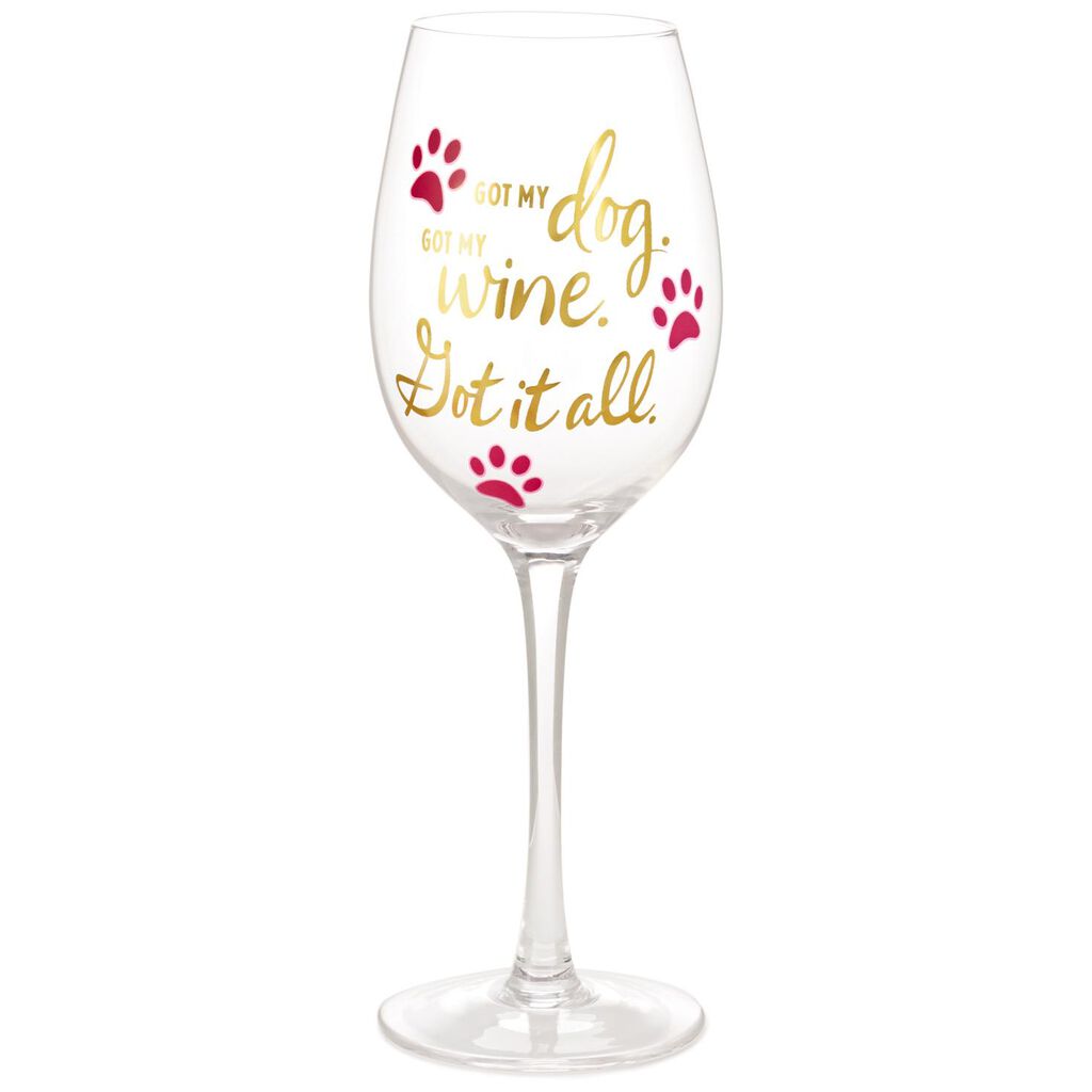 Dog And Wine Glass 15 8 Oz Glasses Hallmark